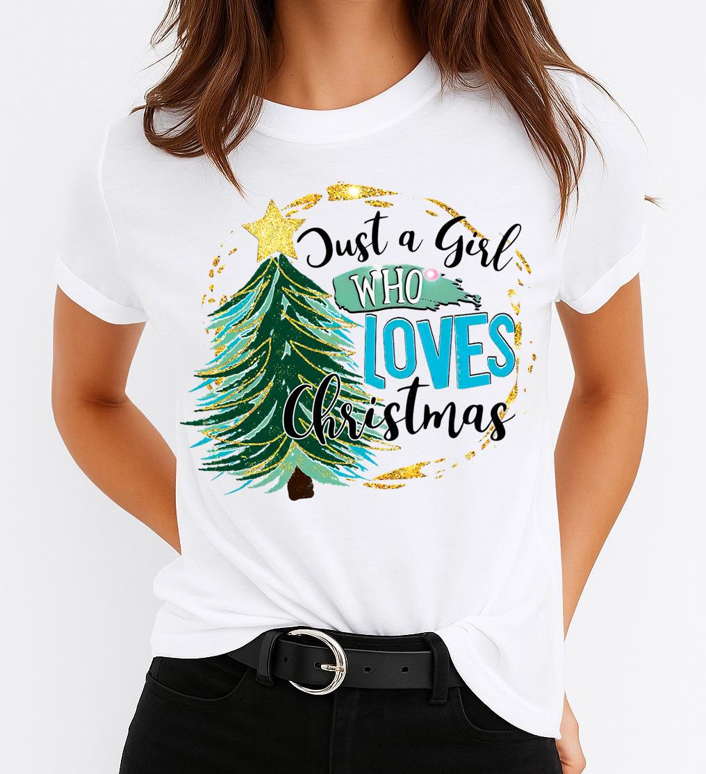 Tricou din bumbac 100% Christmas Loves - MonCherie