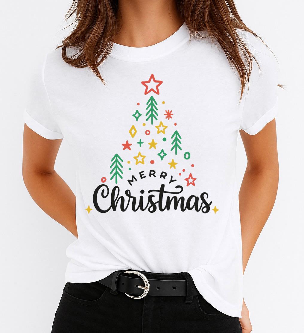 Tricou din bumbac 100% Brad Verde 4 - MonCherie