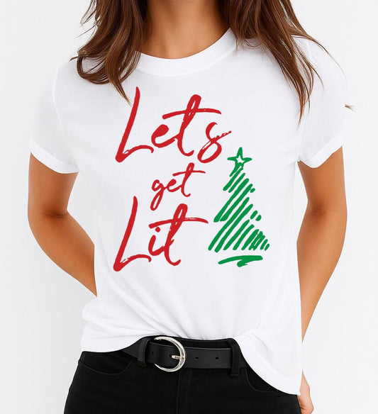 Tricou din bumbac 100% Let's Get Lit - MonCherie