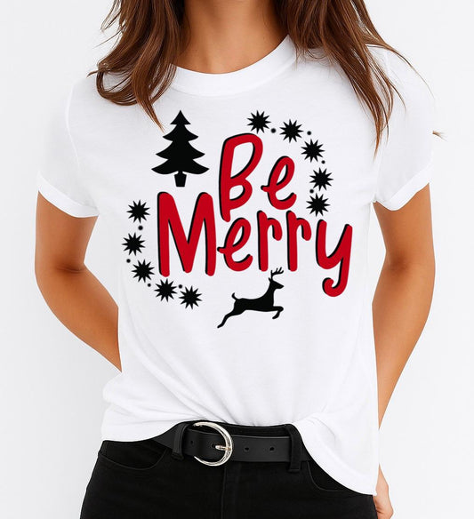 Tricou din bumbac 100% Be Merry - MonCherie