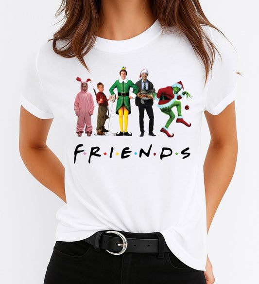 Tricou din bumbac 100% Christmas Friends - MonCherie