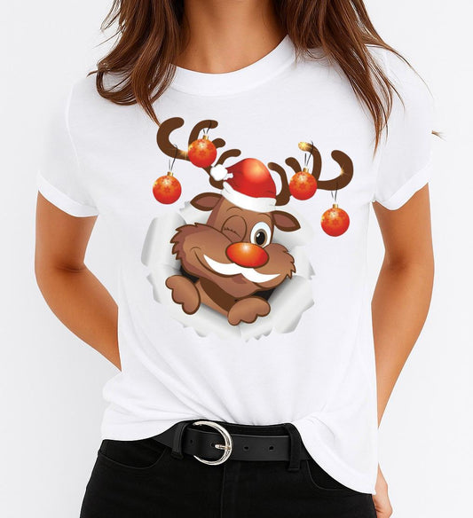 Tricou din bumbac 100% Ren 3 - MonCherie
