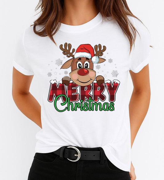 Tricou din bumbac 100% Cute Craciun Fericit