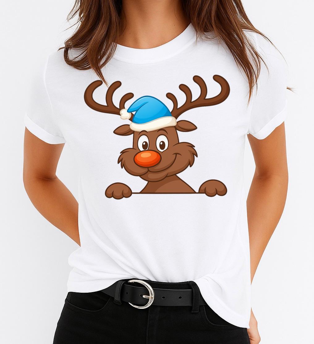 Tricou din bumbac 100% Ren Blue