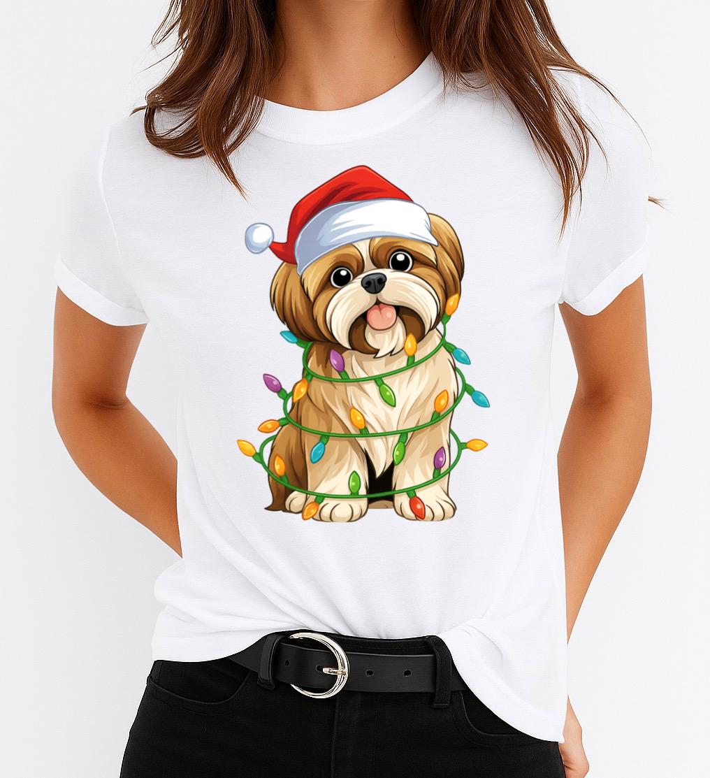Tricou din bumbac 100% Dog Christmas