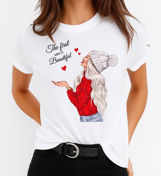 Tricou din bumbac 100% The First Kiss