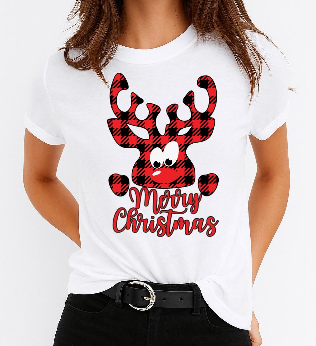 Tricou din bumbac 100% Red Merry Christmas