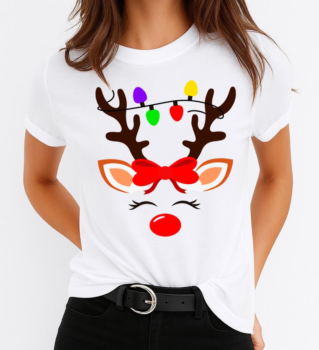 Tricou din bumbac 100% Cute For Christmas - MonCherie