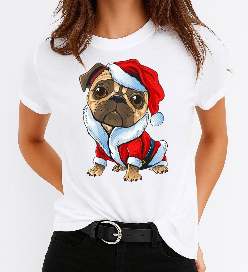 Tricou din bumbac 100% Christmas Dog 2