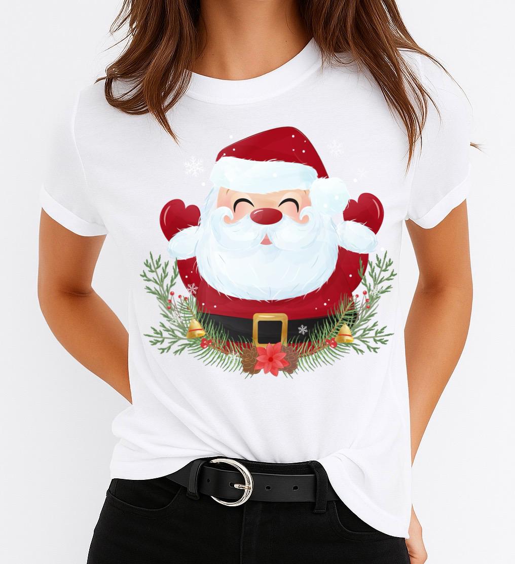 Tricou din bumbac 100% Red Santa - MonCherie
