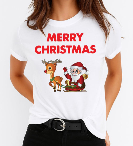 Tricou din bumbac 100% Welcom Christmas - MonCherie
