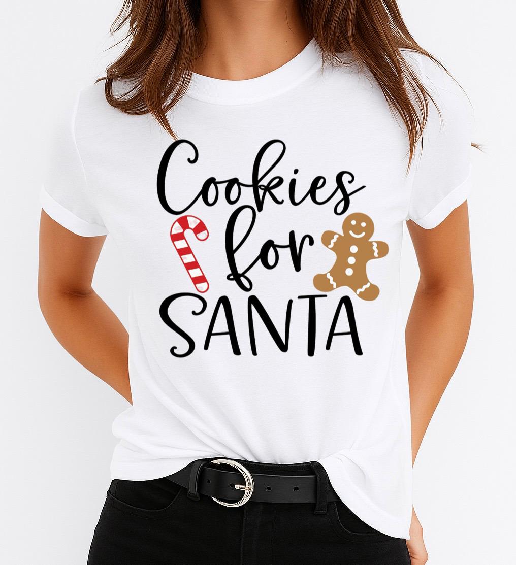 Tricou din bumbac 100% Cookies For Santa - MonCherie