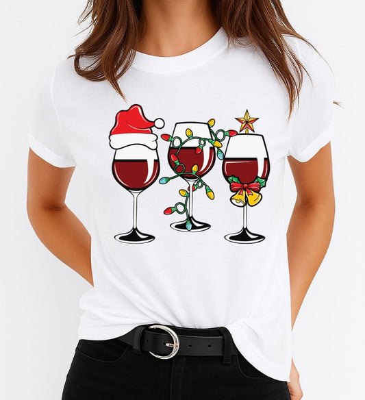 Tricou din bumbac 100% Christmas Wine - MonCherie