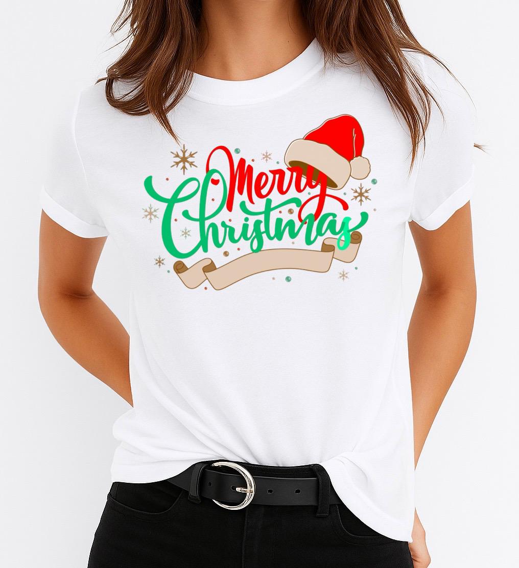 Tricou din bumbac 100% Merry Christmas 22 - MonCherie