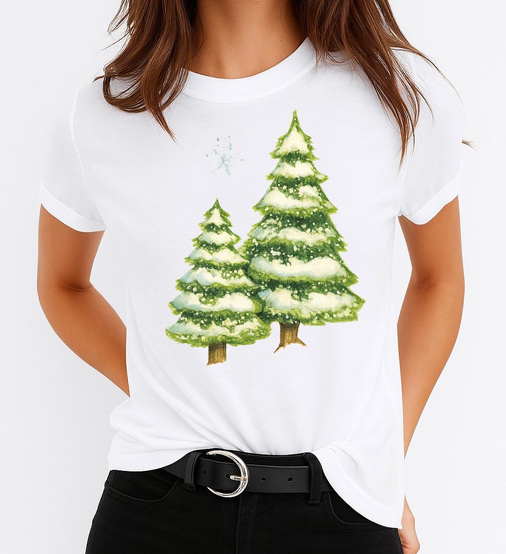 Tricou din bumbac 100% 2 Brazi Verzi