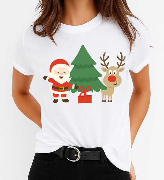 Tricou din bumbac 100% Craciun Fericit 2