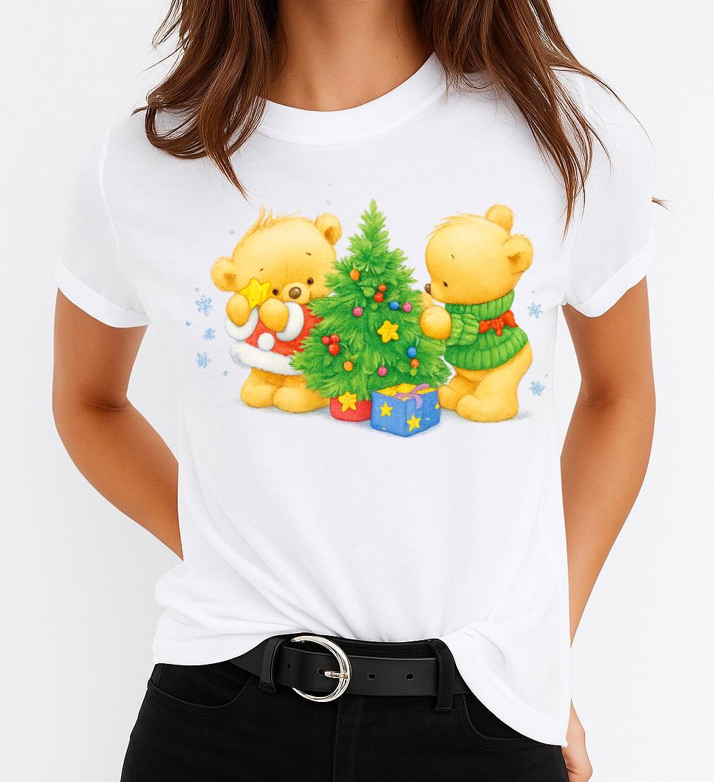 Tricou din bumbac 100% Cute 2 Ursuleti 3 - MonCherie