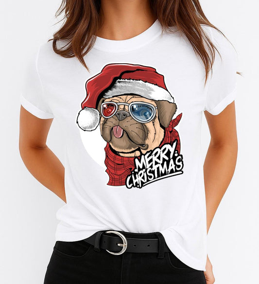 Tricou din bumbac 100% Dog Christmas