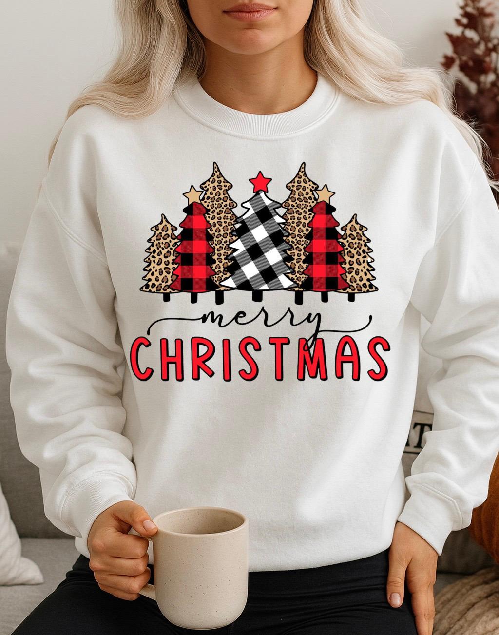 Bluza alba din bumbac 100% Christmas