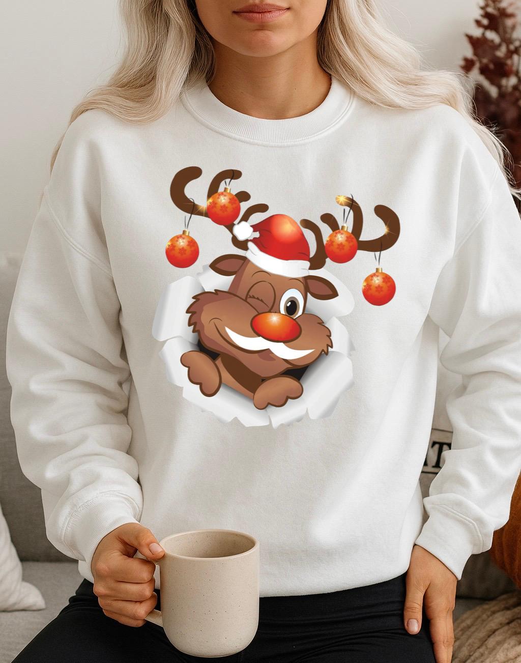 Bluza alba din bumbac 100% Ren 3