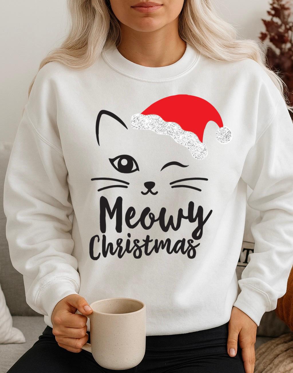 Bluza alba din bumbac 100% Meowy