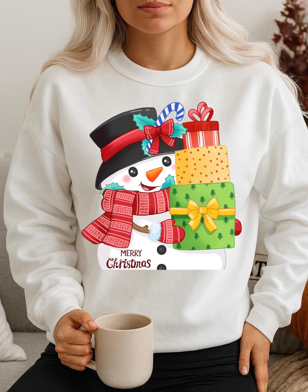 Bluza alba din bumbac 100% Cadou 2