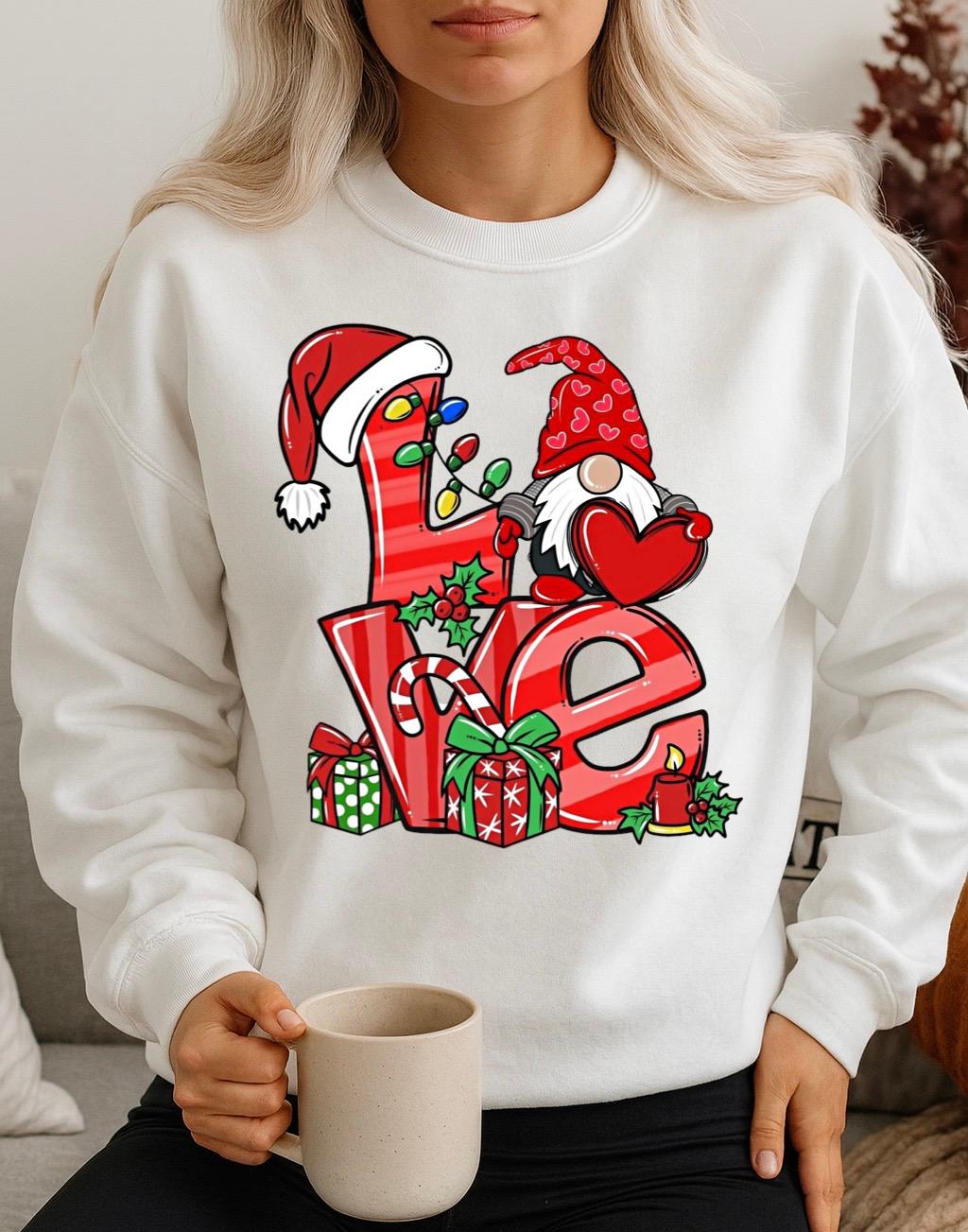 Bluza alba din bumbac 100% Love Red