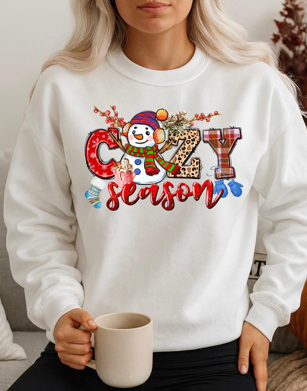 Bluza alba din bumbac 100% Cozy Season