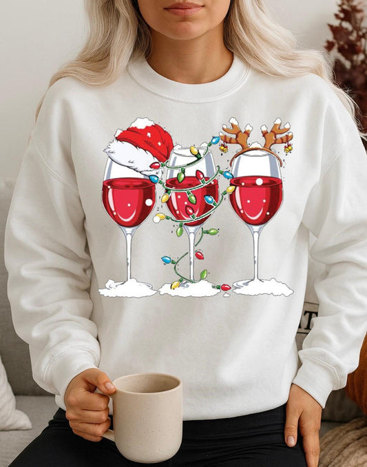 Bluza alba din bumbac 100% Craciun Black