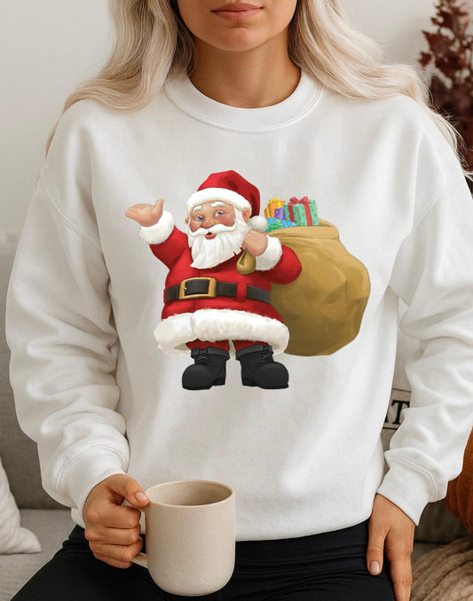 Bluza alba din bumbac 100% Craciun Fericit