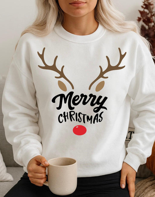 Bluza alba din bumbac 100% Merry Christmas 9