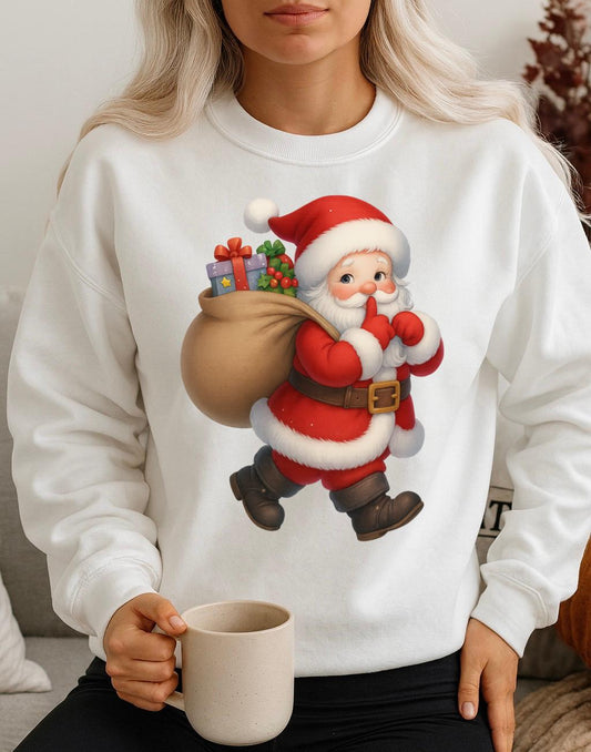 Bluza alba din bumbac 100% Silent Christmas