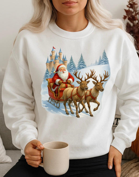 Bluza alba din bumbac 100% Christmas Walk