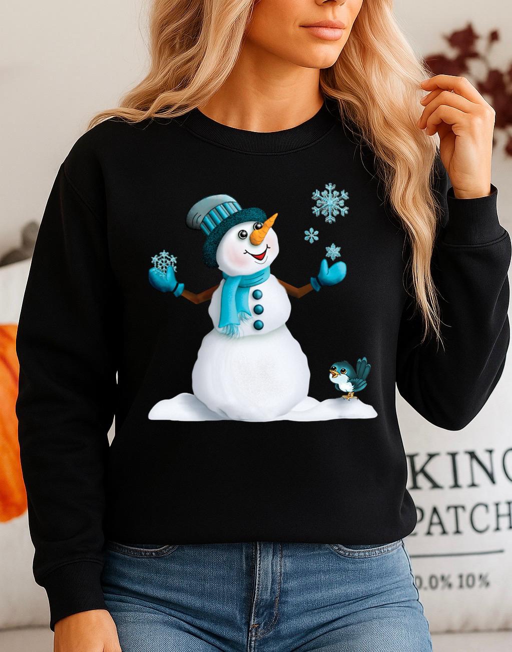 Bluza din bumbac 100% Om de zapada