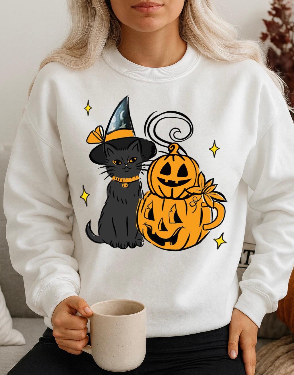 Bluza Alba Dama din Bumbac 100% Halloween 2 - MonCherie