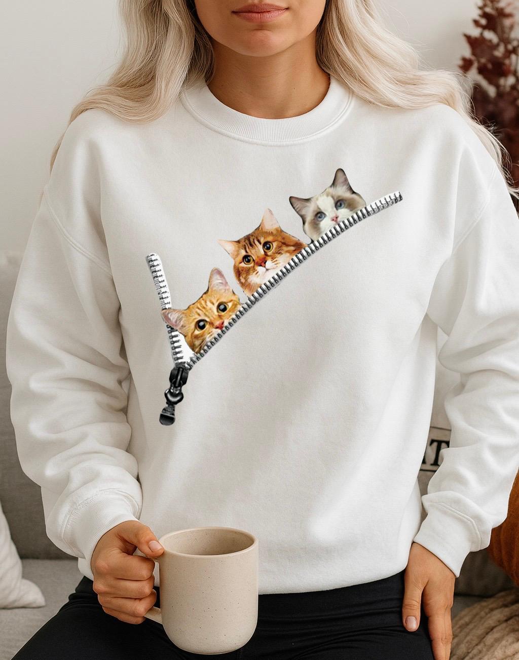 Bluza Alba Dama din Bumbac 100% 3 Cats - MonCherie