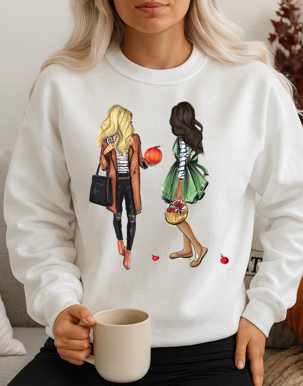 Bluza Alba Dama din Bumbac 100% Friends - MonCherie