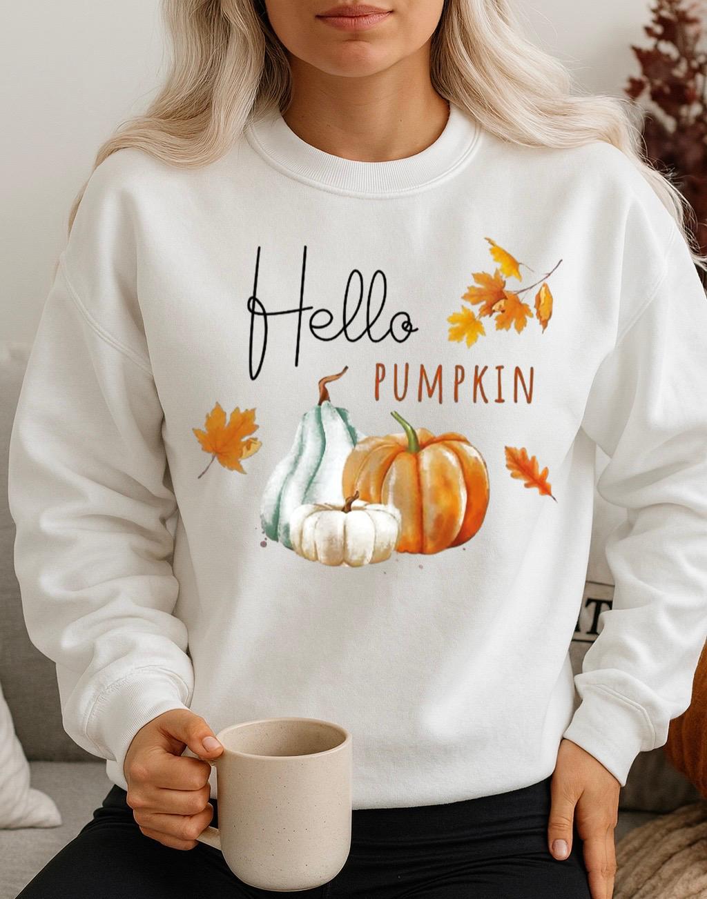 Bluza Alba Dama din Bumbac 100% Hello Pumpkin - MonCherie