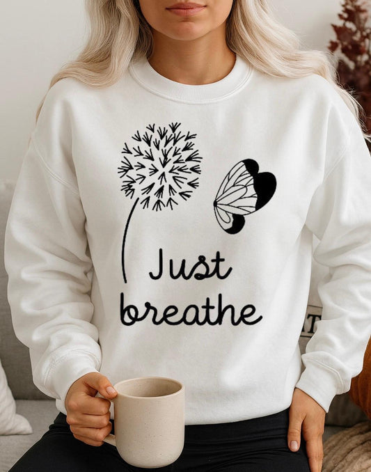 Bluza Alba Dama din Bumbac 100% Just Breathe