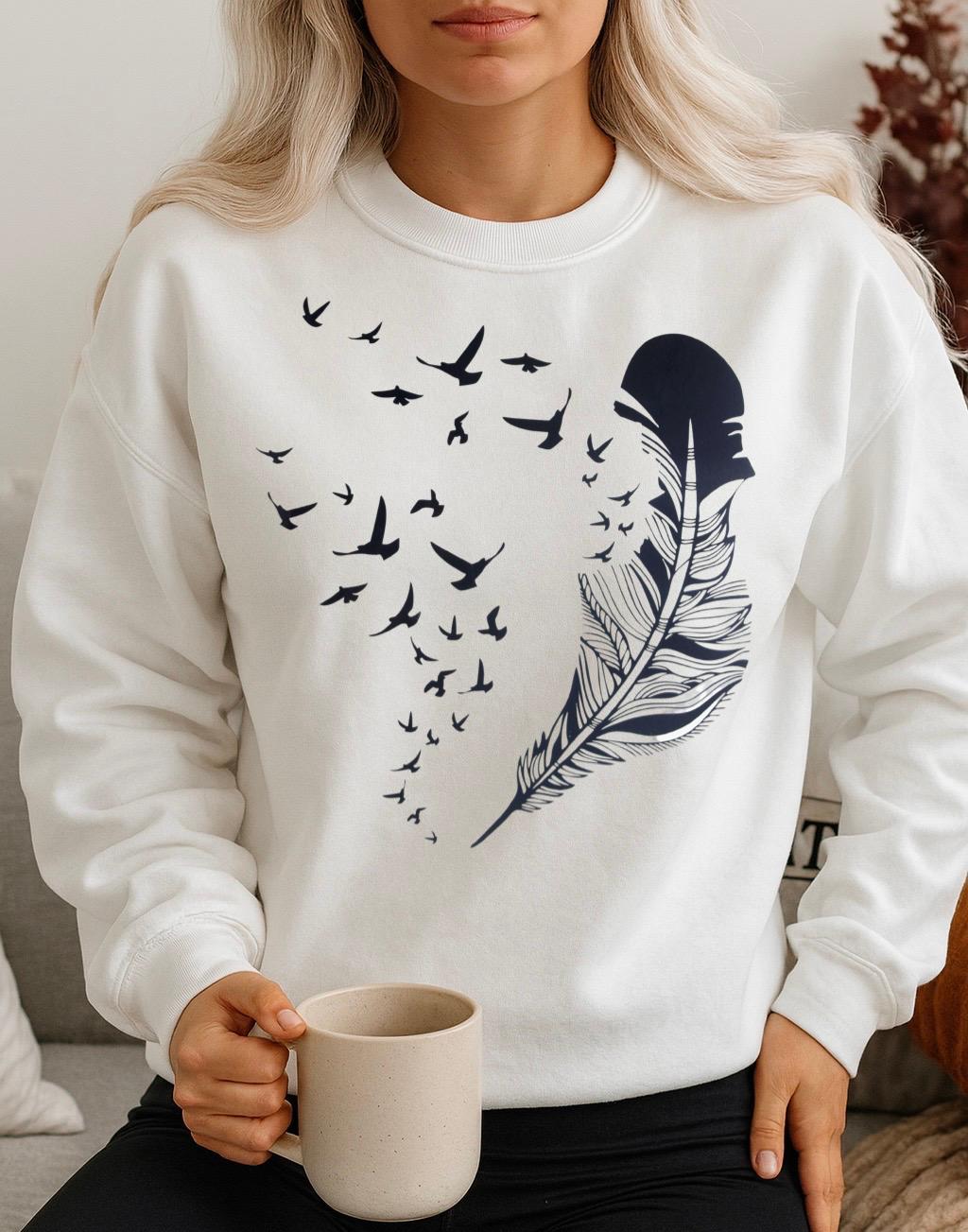 Bluza Alba Dama din Bumbac 100% Petala