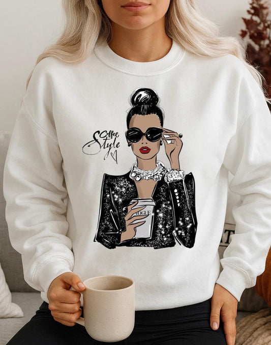 Bluza Alba Dama din Bumbac 100% Coffee - MonCherie