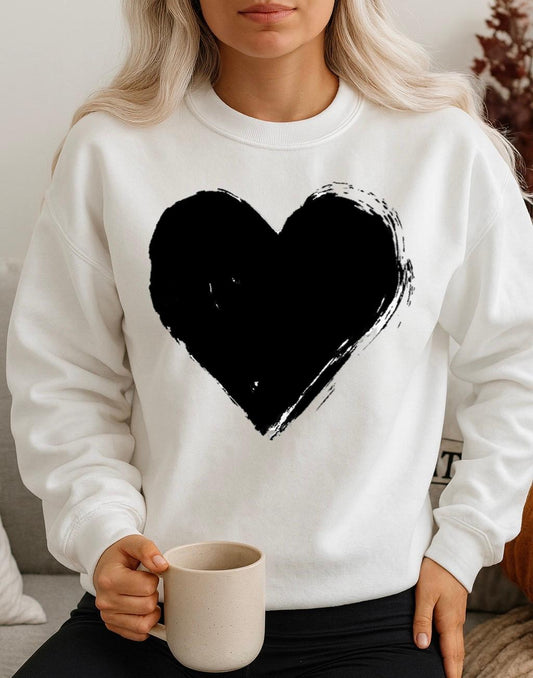 Bluza Alba Dama din Bumbac 100% Black Heart - MonCherie