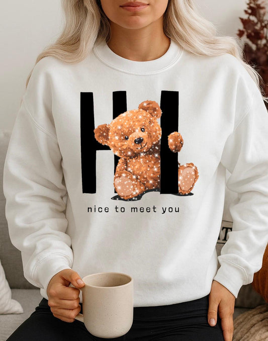 Bluza Alba Dama din Bumbac 100% Nice To Meet You - MonCherie