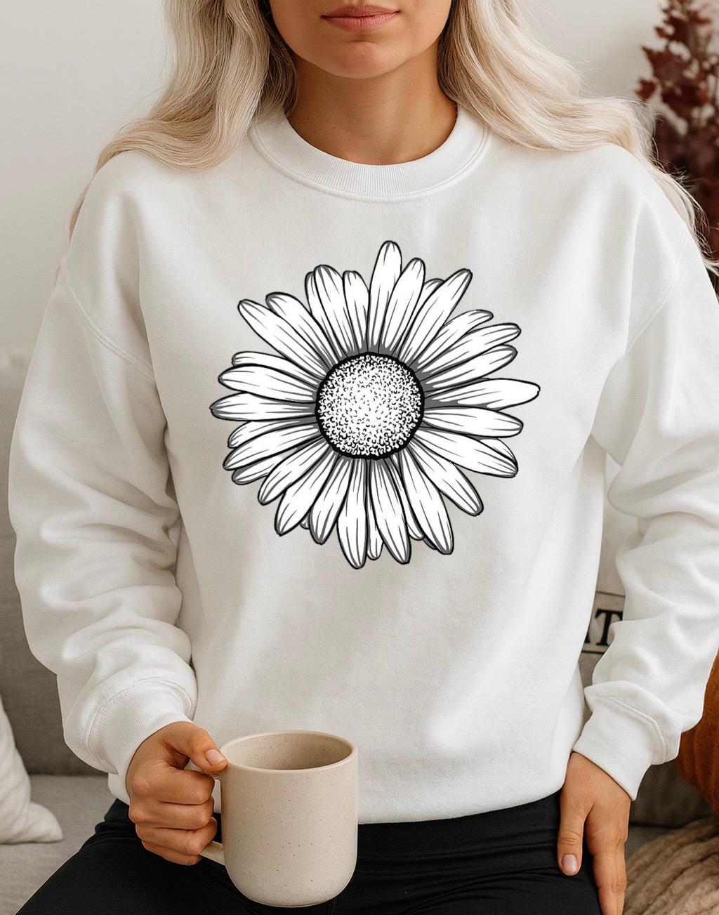 Bluza Alba Dama din Bumbac 100% Flower