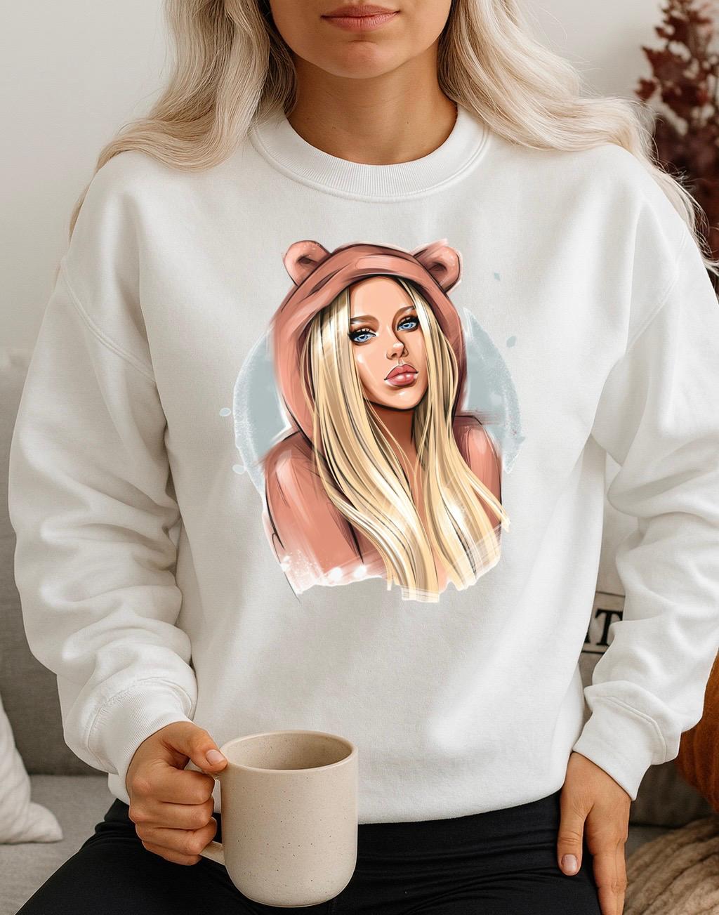 Bluza Alba Dama din Bumbac 100% Blondie