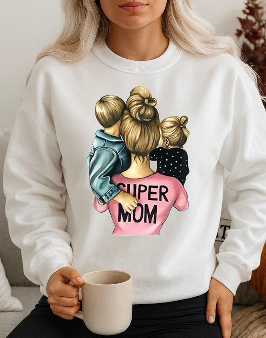 Bluza Alba Dama din Bumbac 100% Super Mom - MonCherie