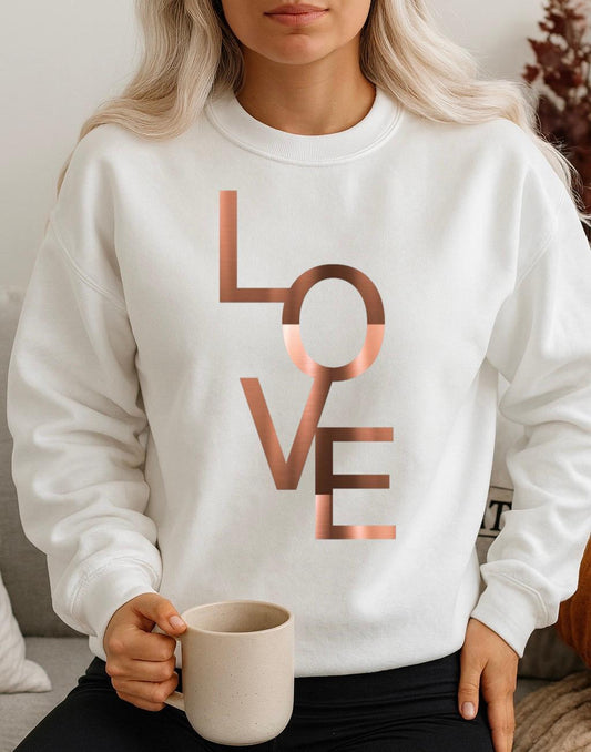 Bluza Alba Dama din Bumbac 100% LOVE - MonCherie