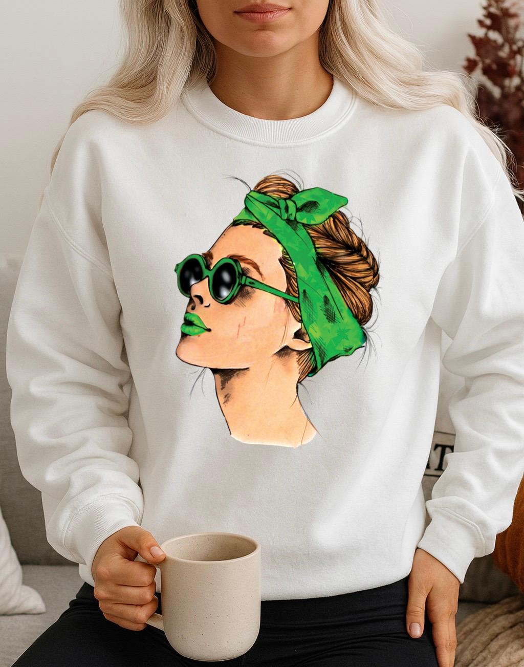 Bluza Alba Dama din Bumbac 100% Green