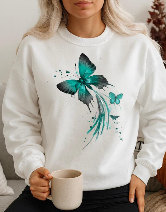 Bluza Alba Dama din Bumbac 100% Butterfly 17 - MonCherie