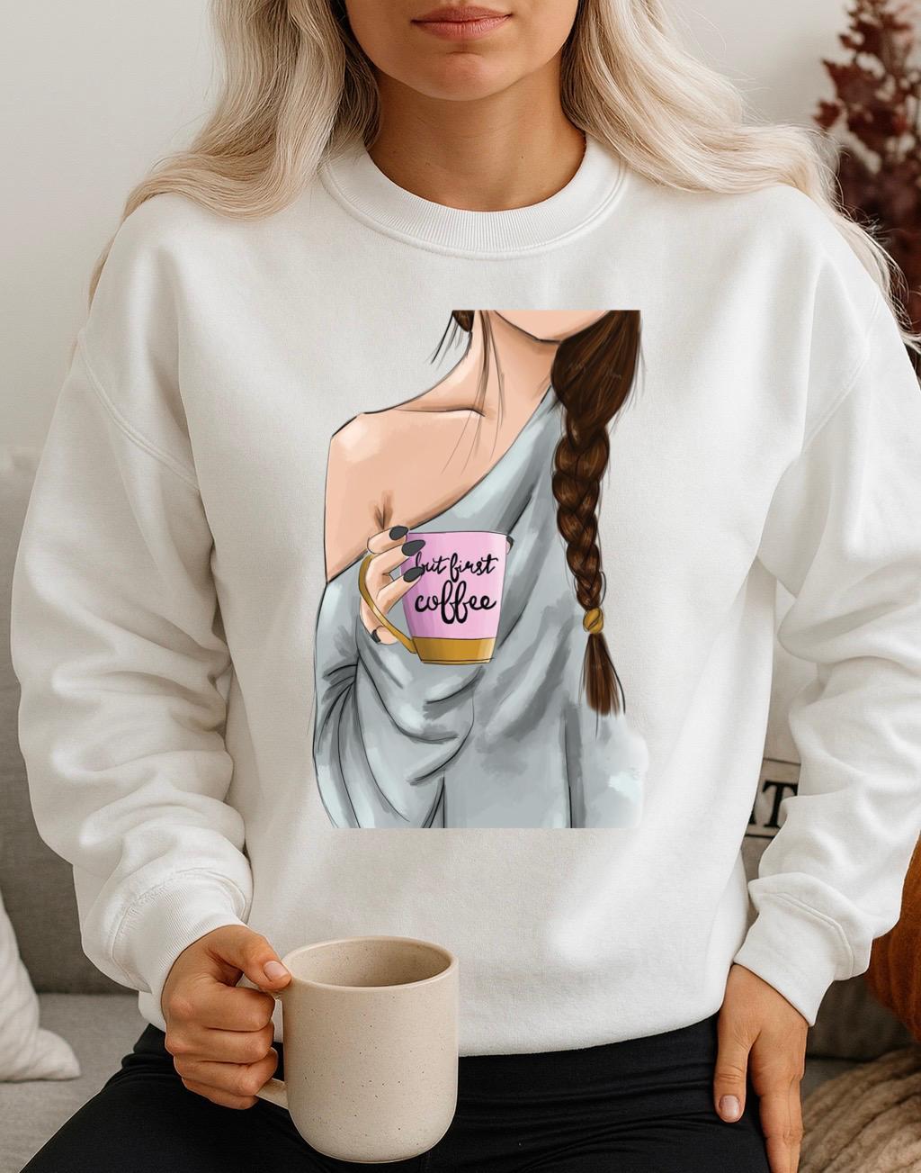 Bluza Alba Dama din Bumbac 100% Coffee